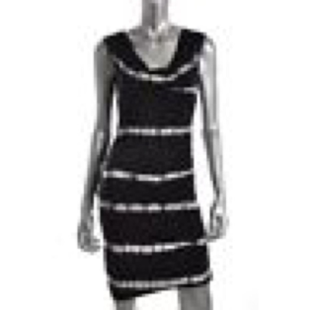 INC Black & White Dress - New - Medium Petite